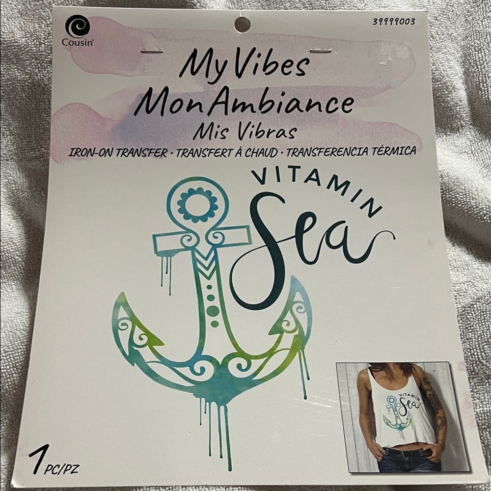 Cousin Vitamin Sea Iron-On Transfer